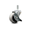 Service Caster 2 Inch Thermoplastic Rubber Wheel 8mm Threaded Stem Caster with Brake SCC SCC-TS05S210-TPRS-SLB-M815